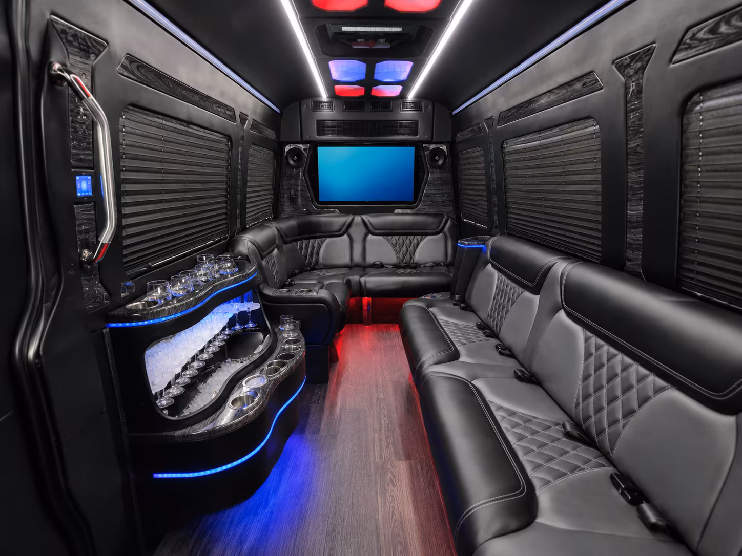 doral 30 passenger party bus interior