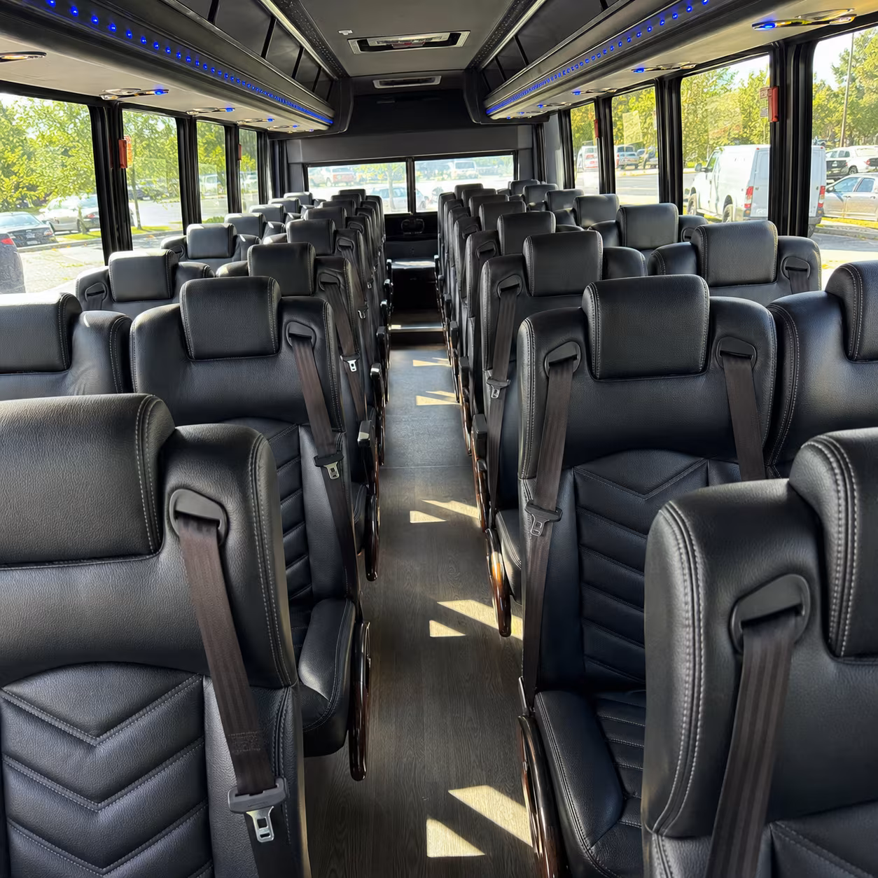 doral 35 passenger minibus inside