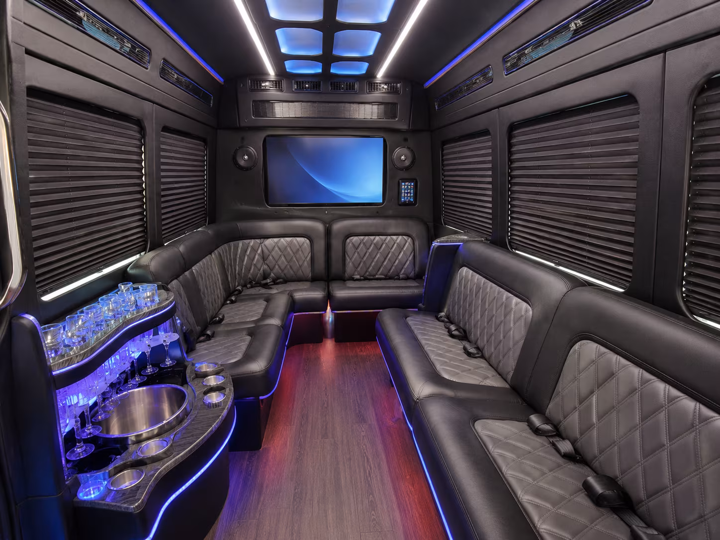 doral sprinter limousine inside