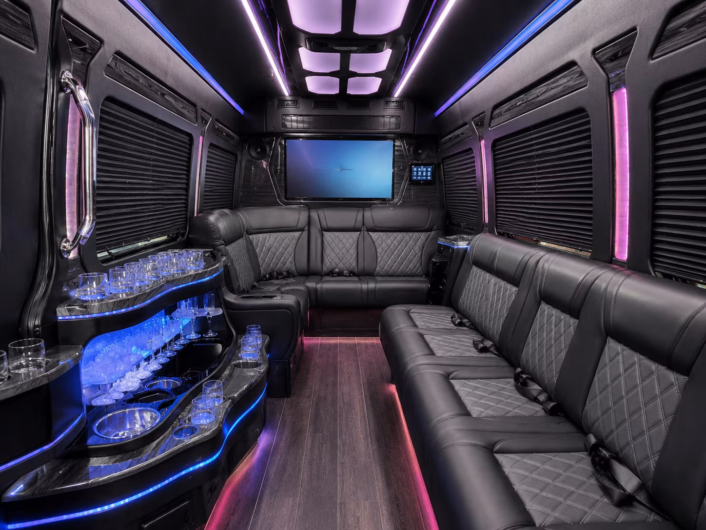 doral wine tour brewery transportation onboard seating